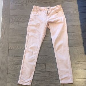 Topshop Moto Leigh Light Pink Super Soft Stretch Jeans - Size 26 Great Condition